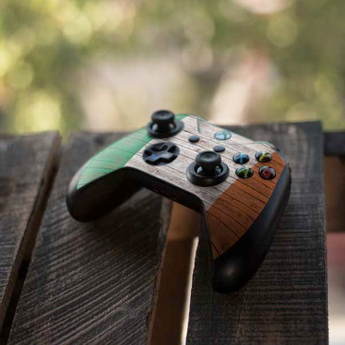 Ireland Flag Dark Wood Xbox One X Controller Skin